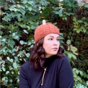 Orange Crochet Pumpkin Hat